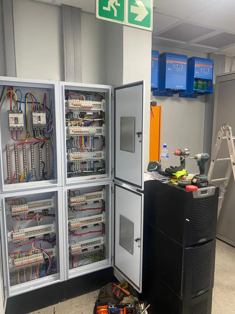 Commercial electrical panel installation in Cape Town.